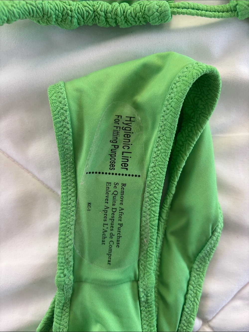 Green Roxy bikini set - Picture 3 of 3